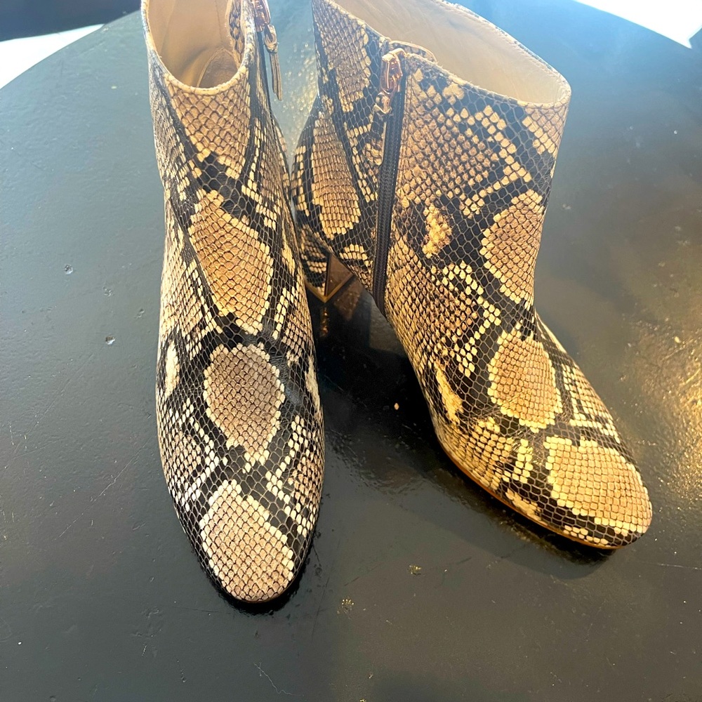 Sophia Webster snake booties, with mirrored heel. worn once Inside.